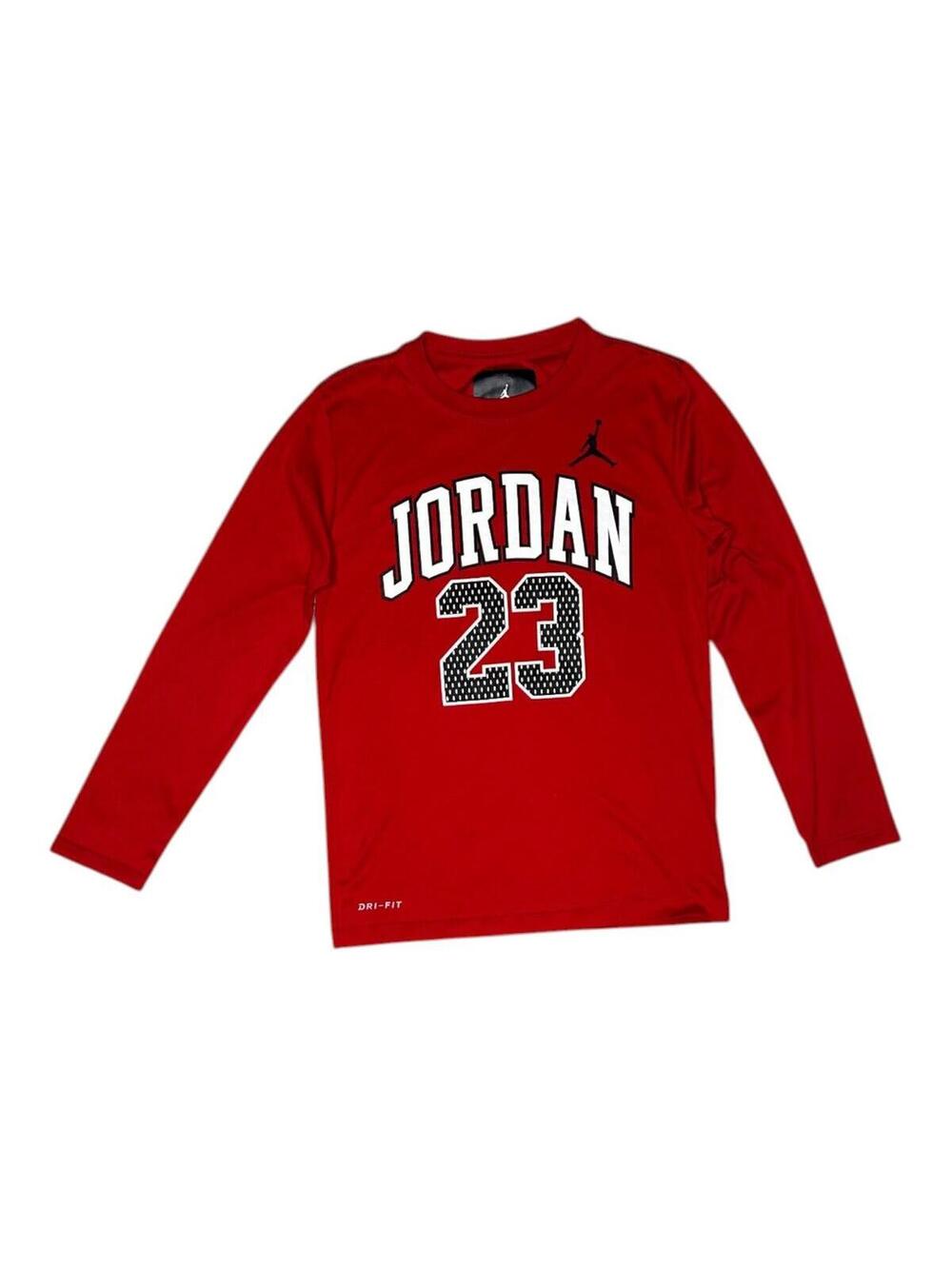 Jordan 23 Red Long Sleeve Shirt Youth L 14-16